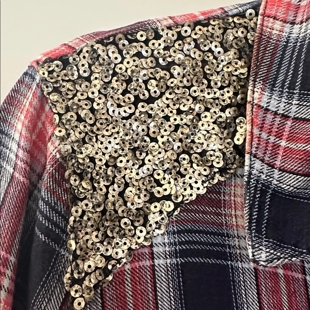 Free People Little Bit of Sugar Plaid Top - Picture 4 of 6